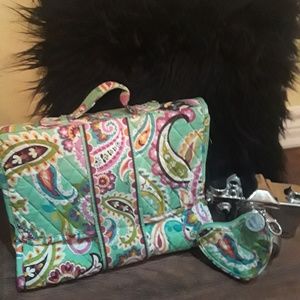 Vera bradley travel case with coin purse